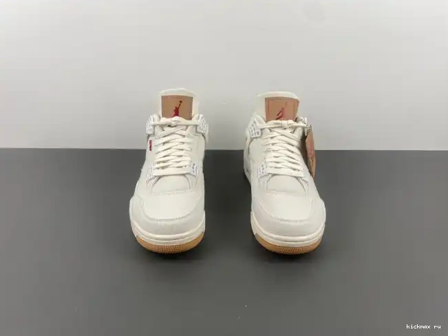 Cheap Kickmax Air AO2571-100 4 Jordan 'White' x Levi's 0609